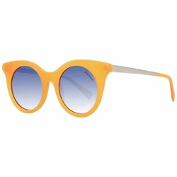 Ana Hickmann Women's Sunglasses with Orange Frame and Blue Gradient Lenses HI9063 T04