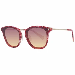 Ana Hickmann Women's Sunglasses HI9065 G23 - Red Frame with Brown Mirror Lens, Cat Eye