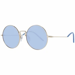 Ana Hickmann Unisex Sunglasses HI3064 04B - Gold Metal Frame, Blue Lens