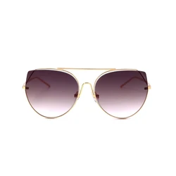 Ana Hickmann Women's Sunglasses Gold Metal Frame with Purple Lenses HI3068 04B