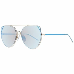 Ana Hickmann Women's Sunglasses HI3068 04D - Silver Metal Frame, Blue Lens, Aviator, 58/18/145