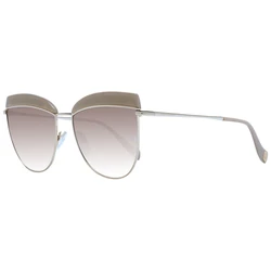 Ana Hickmann Women's Sunglasses Silver Metal Frame Brown Gradient Lens AH3190 02S