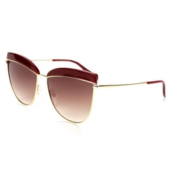 Ana Hickmann Women's Sunglasses Rose Gold Metal Frame with Degraded Mirror Lens AH3190 D01
