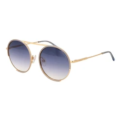 Ana Hickmann Unisex Sunglasses HI3082 06A — Gold Metal Frame with Blue Degrade Lenses