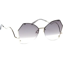 Ana Hickmann Women's Sunglasses HI3094 03A — Silver Metal Frame, Grey Degraded Lenses