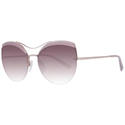 Ana Hickmann Women's Sunglasses with Gold Metal Frame and Brown Degraded (Gradient) Lens AH3207 H01