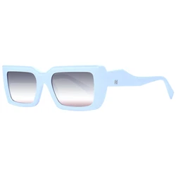 Ana Hickmann Women's Sunglasses Blue Acetate Frame with Grey Degraded Lenses HI9199 H01