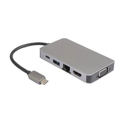 MicroConnect Μετατροπέας USB C Docking Station με HDMI 4K PD Ethernet Γκρι