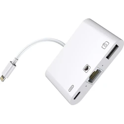 Microconnect Lightning Docking Station με PD Ethernet Λευκό (LIGHT-HUB2)