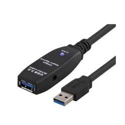 MicroConnect Μετατροπέας USB-A αρσενικό σε USB-A θηλυκό 15 m Μαύρο