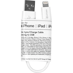 eSTUFF Καλώδιο USB-A to Lightning Λευκό 0.15m Bulk