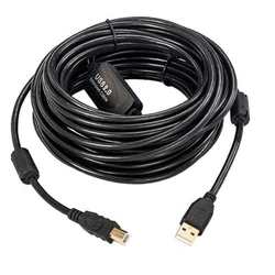 MicroConnect Καλώδιο USB 2.0 USB A male σε USB B male 20m Μαύρο