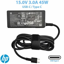 HP Φορτιστής Laptop USB C 45W 15V 3A χωρίς Καλώδιο Τροφοδοσίας