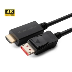 MicroConnect Converters Adapters DisplayPort male HDMI male 1m Black MC DP HDMI 1004K