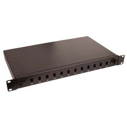 Lanview Optical Patch Panel for Rack 1U 19 Inch 12 Ports Black
