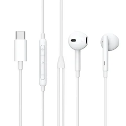 eSTUFF Ακουστικά Handsfree In ear USB C Λευκό