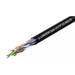 Lanview U/UTP Cat.6 (Gigabit) Outdoor Ethernet Network Cable 305 m Black LVN122151