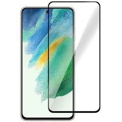 eSTUFF Γυαλί Προστασίας Full Glue Full Face Μαύρο Galaxy S21 FE 5G