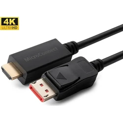 MicroConnect Μετατροπείς Αντάπτορες Cable DisplayPort male - HDMI male Μαύρο MC DP HDMI 10004K