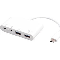 eSTUFF Μετατροπείς Αντάπτορες Hub 4 Θυρών USB-C USB 3.2 Λευκό ES625002