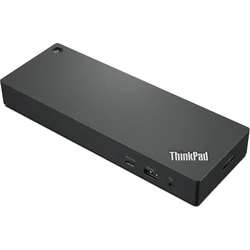Lenovo ThinkPad USB C Docking Station with HDMI DisplayPort 4K PD Ethernet and 3 Monitor Support Black