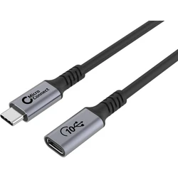 MicroConnect Adapters USB 3.2 Cable USB C male USB C female 100W PD Black 1.5m