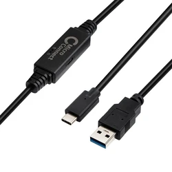 MicroConnect Metatropis Antaptoras USB 2.0 Cable USB C male to USB A Black 5m