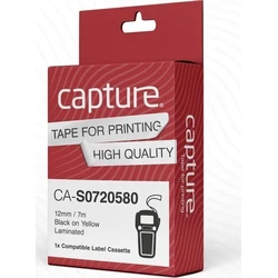 Capture Label Tape 1m x 12mm Black