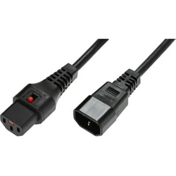 Microconnect IEC C13 to IEC C14 Power Cable 4m Black (PC1070)