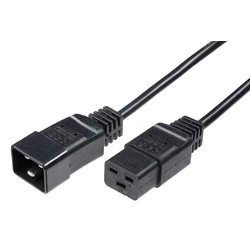 MicroConnect Power Cable IEC C19 IEC C20 1m Black