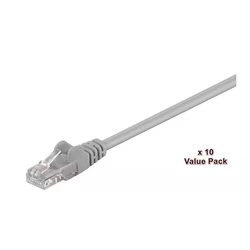 Microconnect U/UTP Cat.5e (Gigabit) Καλώδιο Δικτύου Ethernet 10m Γκρι - 10τμχ V-UTP510VP