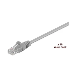 Microconnect U/UTP Cat5e (Gigabit) Ethernet Network Cable 2m Grey 10pcs V-UTP502VP
