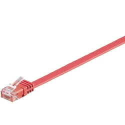 MicroConnect Network Cables Flat UTP Cat 6 1m Red