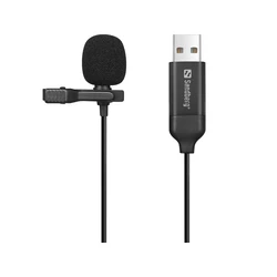 Sandberg Streamer USB Clip Microphone Electret Μικρόφωνο USB Πέτου Clip On