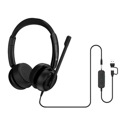 Sandberg Ακουστικά με μικρόφωνο 3in1 Office Headset Pro ENC On Ear Multimedia