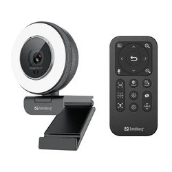 Sandberg Streamer Pro Elite Web Camera 2K με Autofocus Λευκή