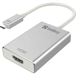 Sandberg Converter USB C HDMI male to USB C HDMI male White 1pc 136 12