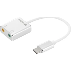 Sandberg Εξωτερική USB-C Κάρτα Ήχου 2.0 σε Λευκό χρώμα 136-26