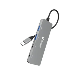 Sandberg Hub 4 Θυρών USB 3.0 με σύνδεση USB-C Γκρι (136-50)