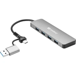 Sandberg USB Hub 4-Port USB 3.0 with USB-A Connection Grey