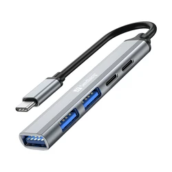 Sandberg Hub 5 Θυρών USB 3.0 με σύνδεση USB-C Ασημί 336-50