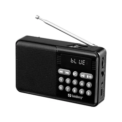 Sandberg 421-18 Φορητό Ραδιόφωνο Επαναφορτιζόμενο με Bluetooth και USB Μαύρο