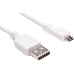 Sandberg Μετατροπείς Αντάπτορες Regular USB 2.0 to micro USB Cable Λευκό 1m