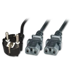 MicroConnect Adapters IEC C13 Schuko IEC C13 Schuko Cable 1.8m Black PE011318