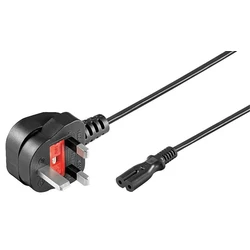 MicroConnect Network Cables Type G UK IEC C7 1.8m Black