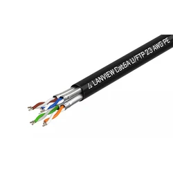 Lanview U/UTP Cat.6a Outdoor Ethernet Network Cable 500m Black (No Connectors) LVN122445
