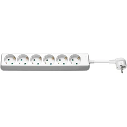 MicroConnect Πολύπριζο 6 Θέσεων με Διακόπτη και Καλώδιο 1.5m GRU00615W