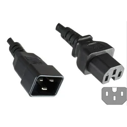 Microconnect Power Cord IEC C20 to IEC C15 1.8m Black (PE152018)