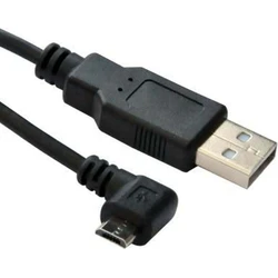 MicroConnect Μετατροπέας Angle 90 USB 2.0 σε Micro USB Cable Μαύρο 3m