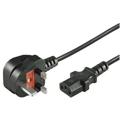 MicroConnect Network Cables Type G UK IEC C13 Cable 1m PE090410